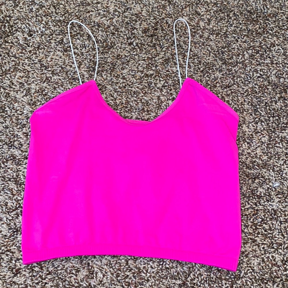 hot pink crop top